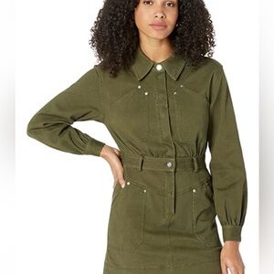 Steve Madden Ryleigh Denim Dress Olive sz6